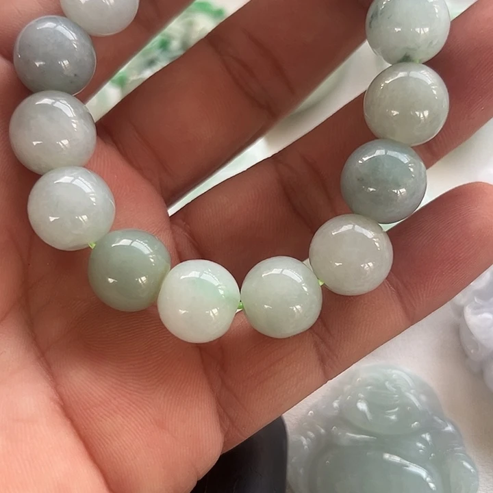 翡翠未镶嵌手串纯天然A货翡翠手串