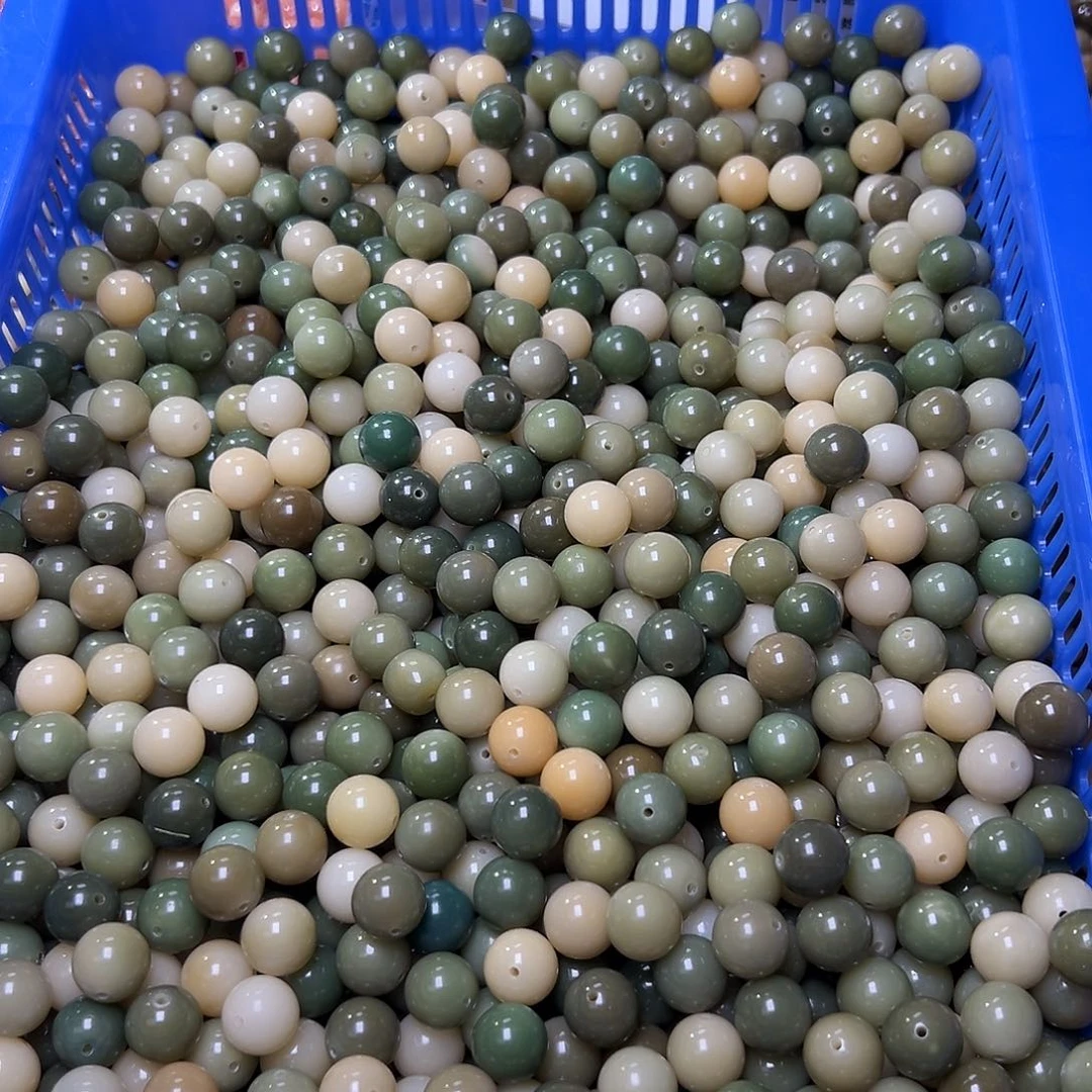 菩提根/象牙果吊坠卡14翠绿圆120颗