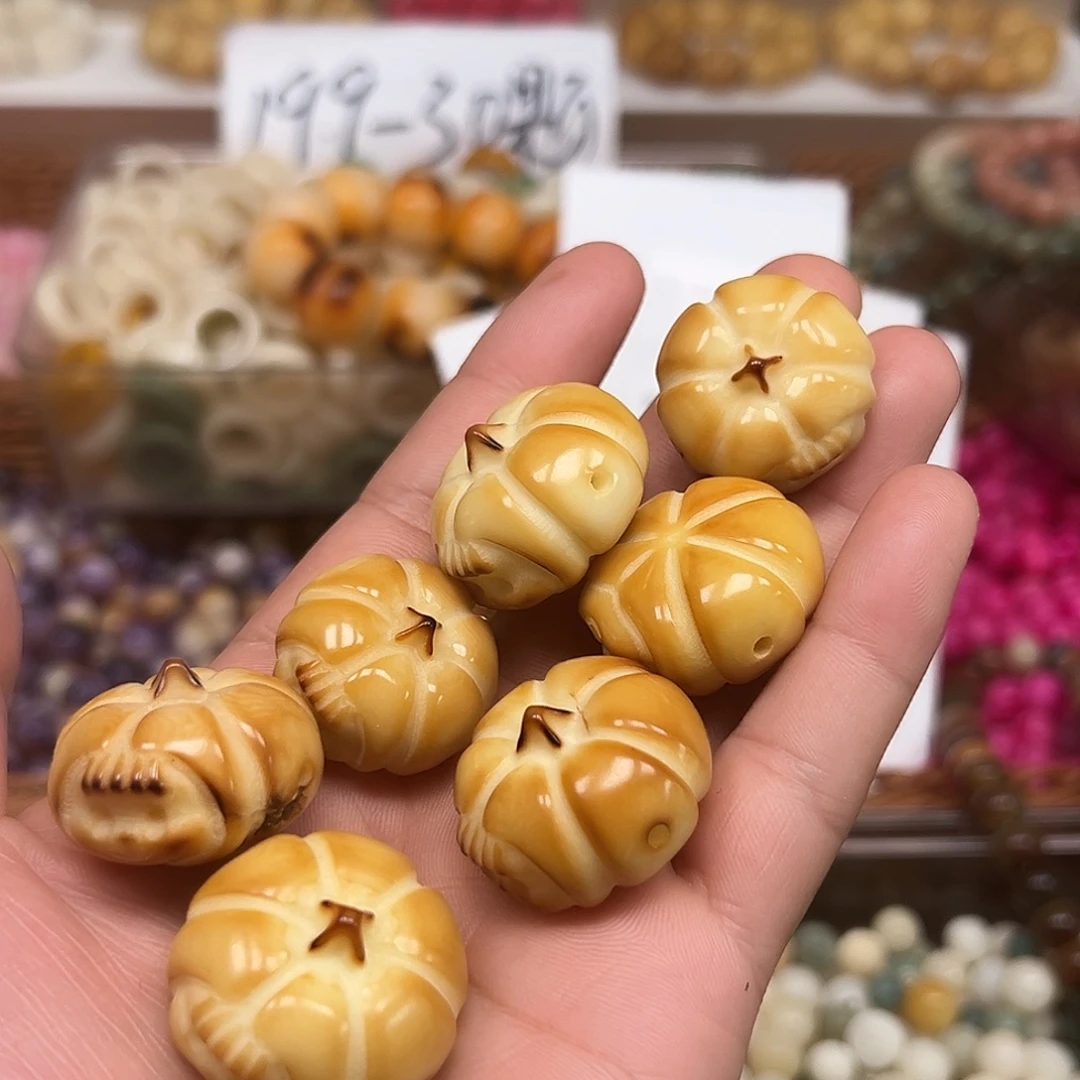 手串菩提根/象牙果7颗炭烧多妹大瑕疵