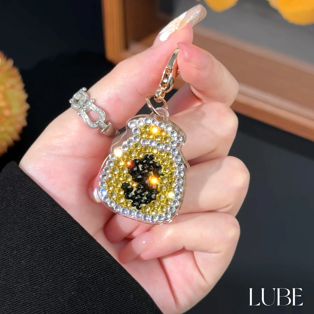 【钱袋子挂件】歪歪高定双面施华洛钻挂件适用于安卓苹果手机壳