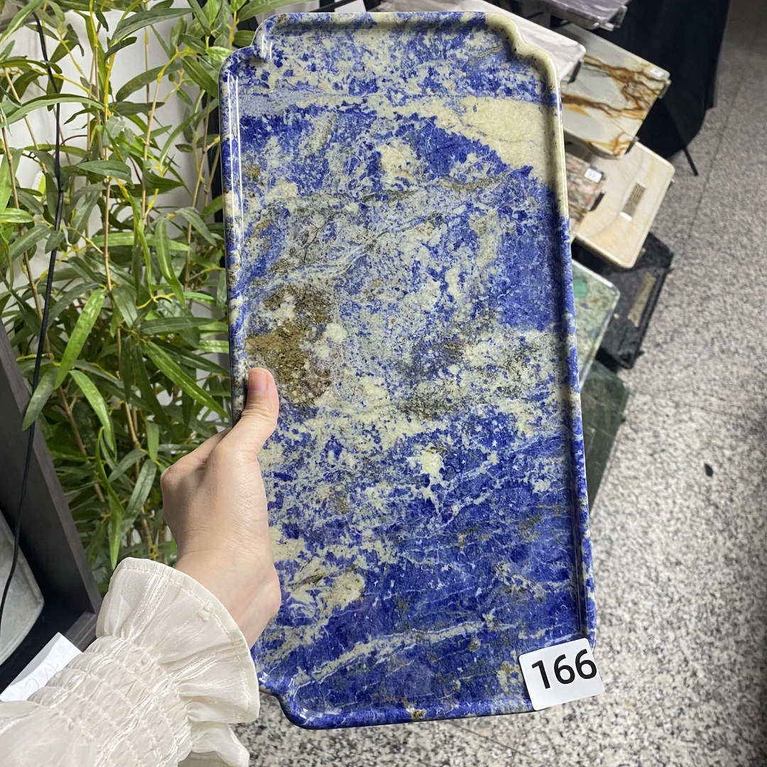 【星空】奢石玻利维亚蓝天然原石干泡果盘茶具室内置物盘高级摆件