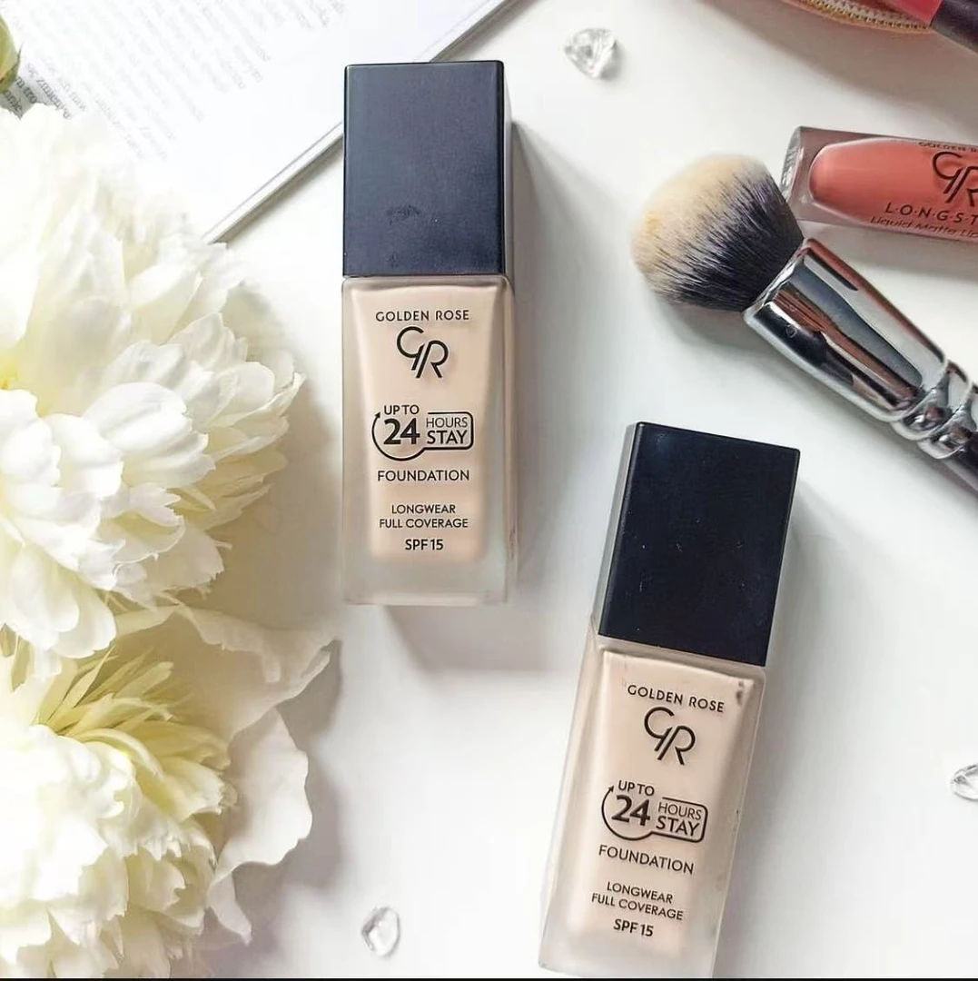 GR24小时持妆雾面哑光粉底液原色波塔遮瑕液控油持久保湿