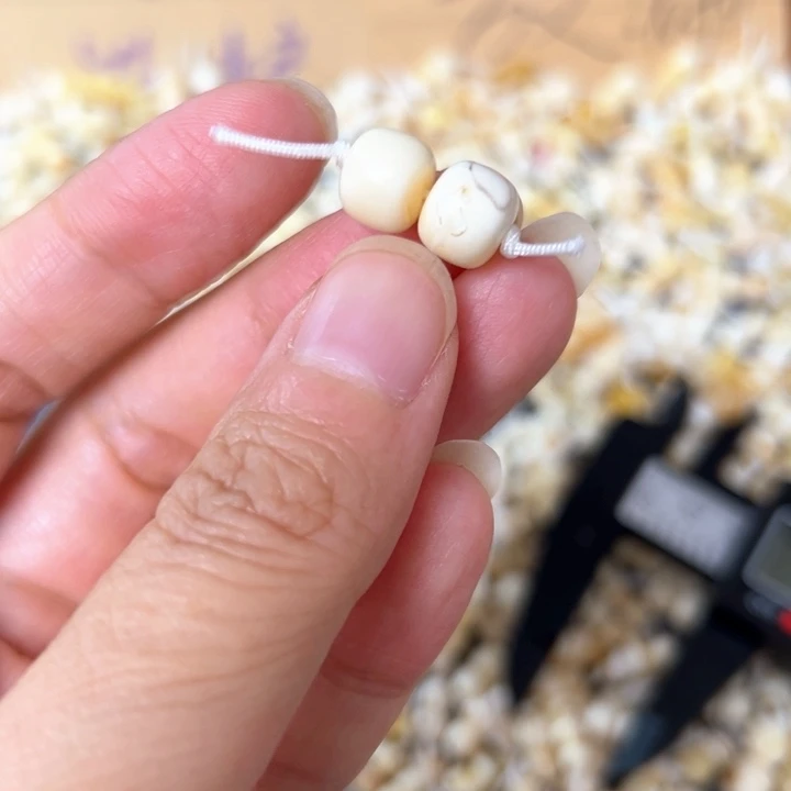 裸石蜜蜡未镶嵌8.7mm一对