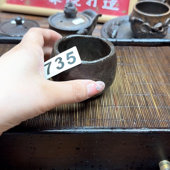 纯手工制作粗陶茶具