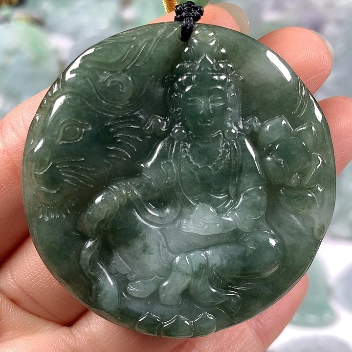 颈饰未镶嵌翡翠文殊菩萨福利