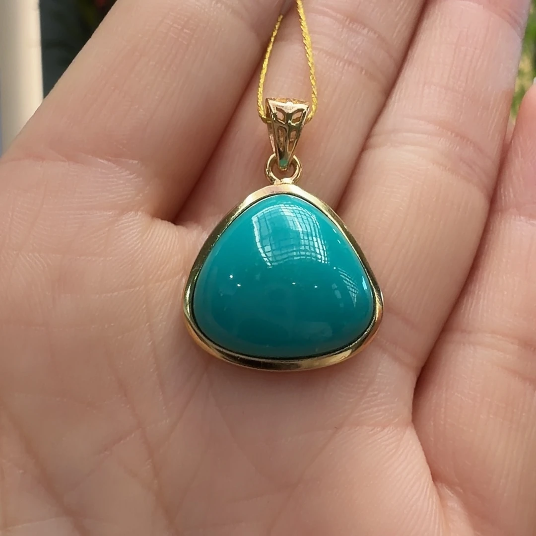 绿松石银S925镶嵌颈饰