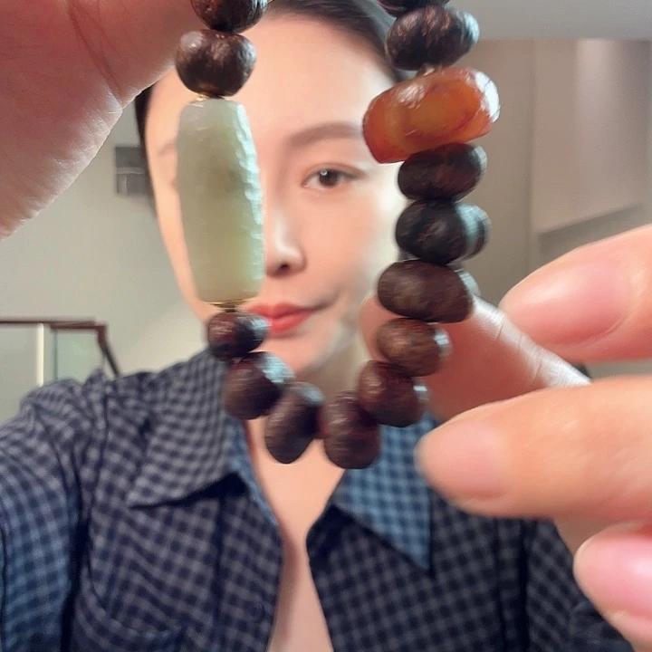 ****妈未镶嵌手链和田玉（糖玉）