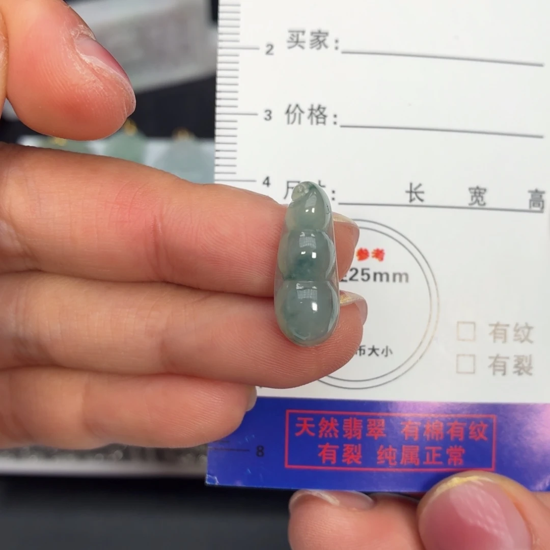 翡翠未镶嵌颈饰豆子