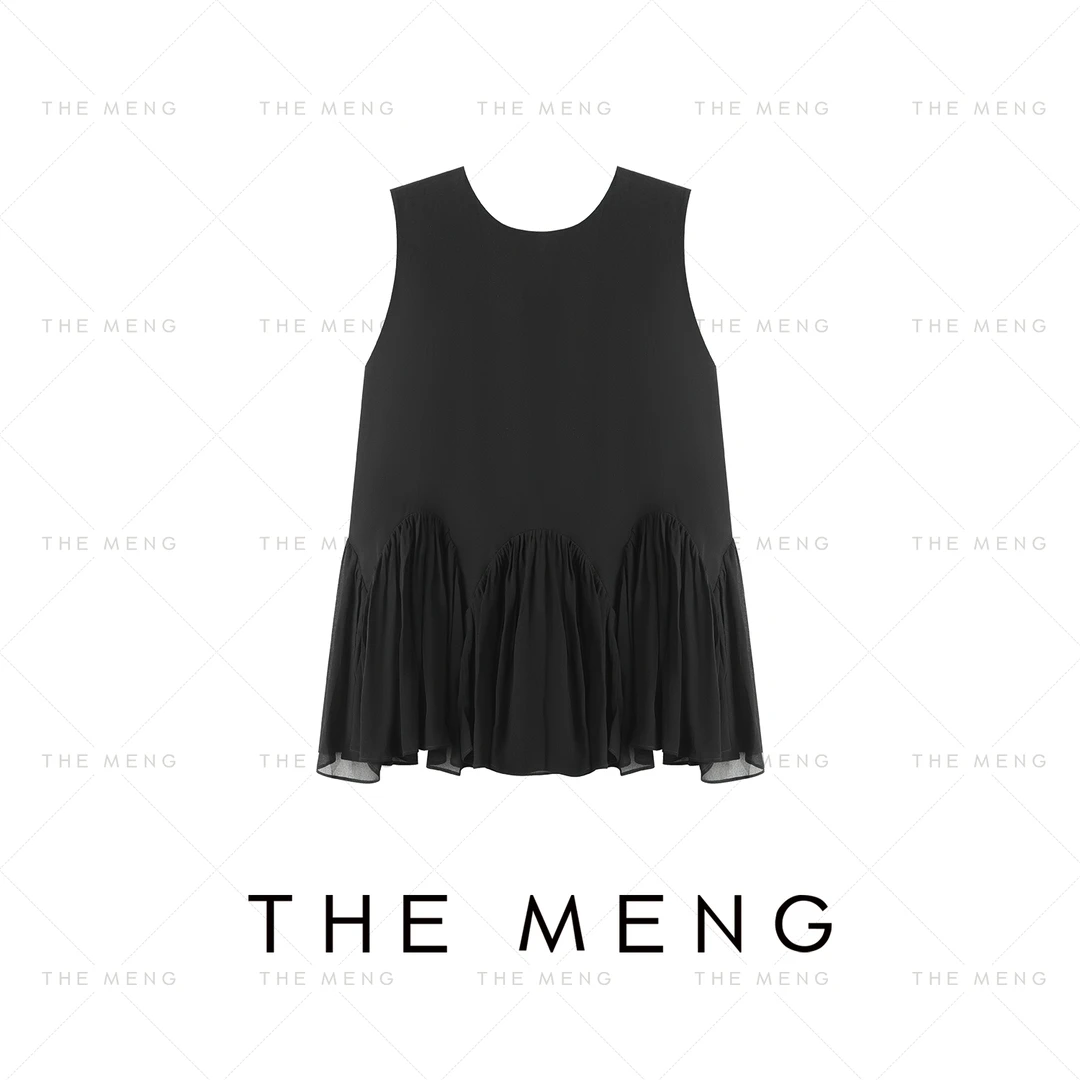 THE MENG【黄昏】时尚气质休闲优雅通勤显瘦无袖背心上衣#M252D0009