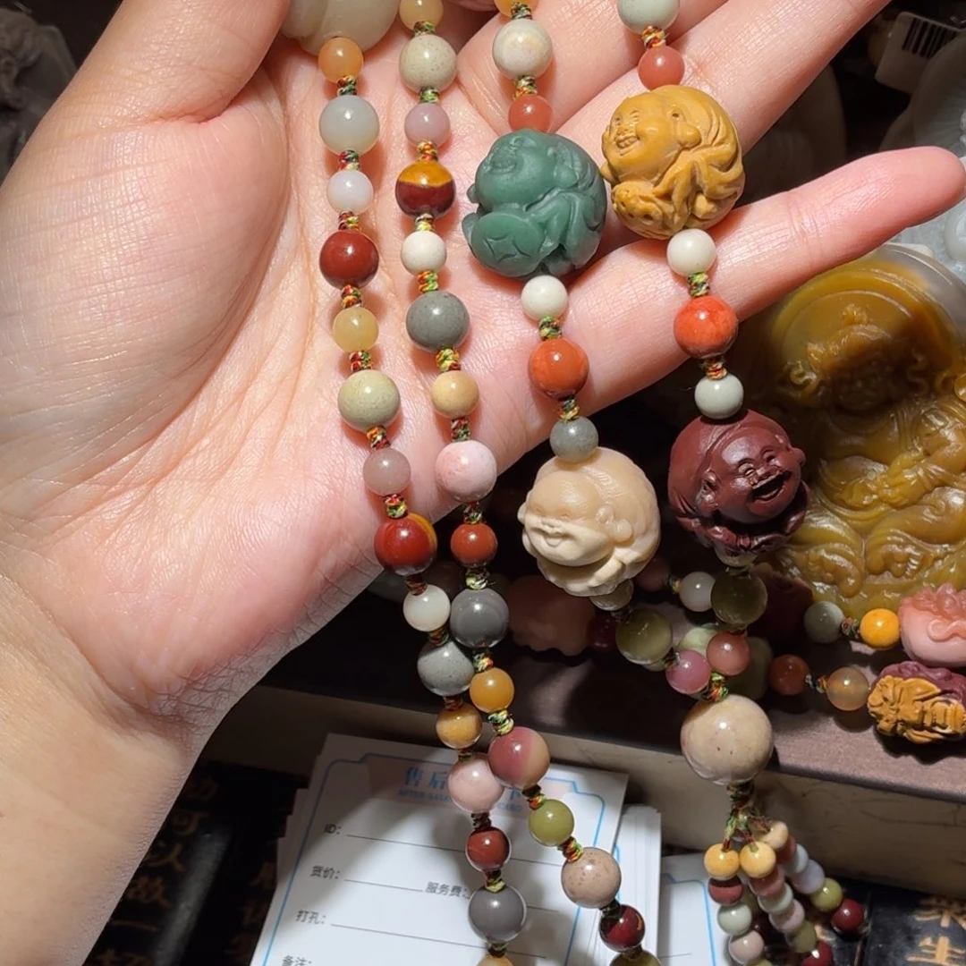 浩***果定制石英质玉未镶嵌手串66