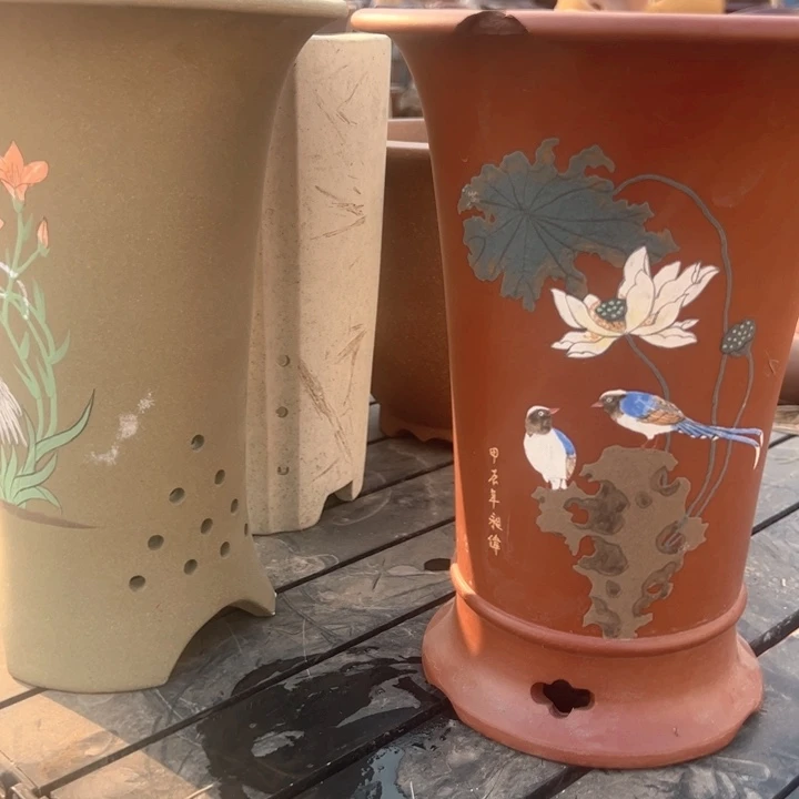 红陶胡*兰花盆微瞎