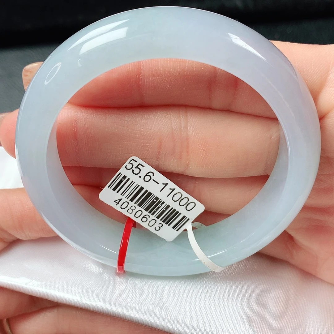 翡翠手镯未镶嵌冰天空蓝正圈55圈口 59号