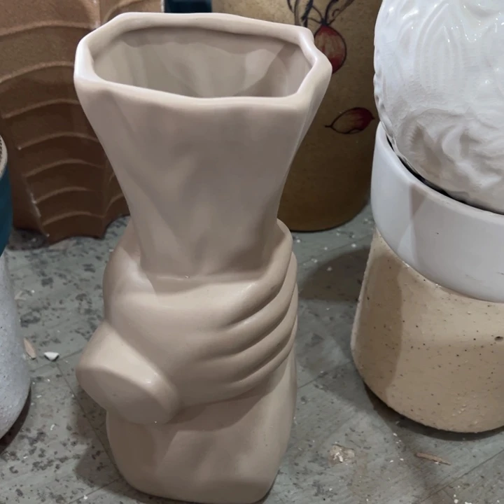 陶瓷花瓶摆件外贸出口微瑕捡漏高30口10公分