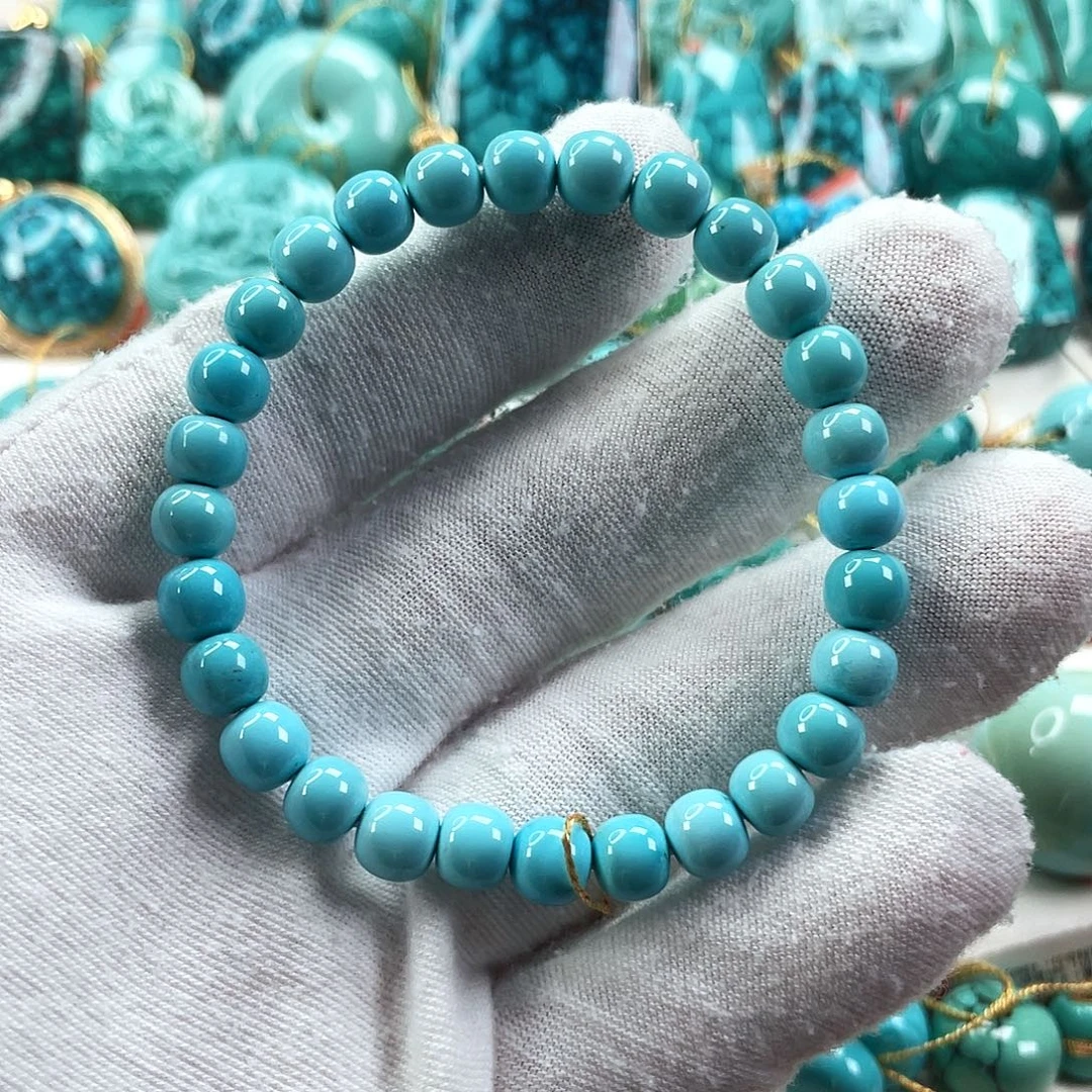 绿松石未镶嵌车挂尺寸6.8