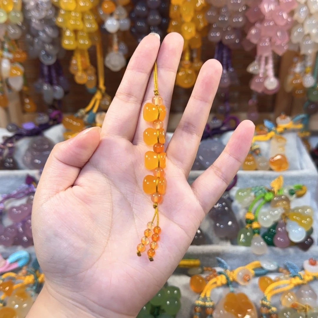 玛瑙/玉髓手机挂件未镶嵌