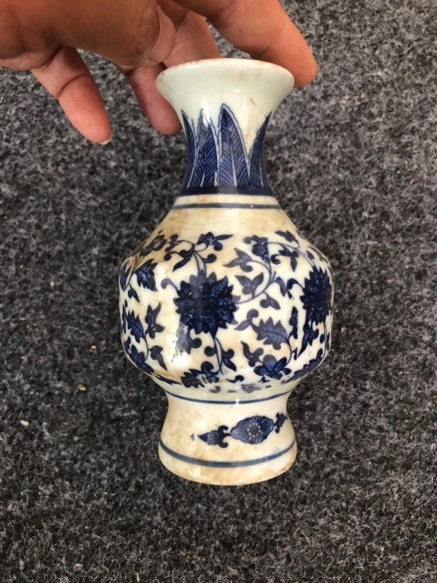 中式青花瓷器将军罐花瓶摆件家居客厅书房玄关博古架装饰摆设