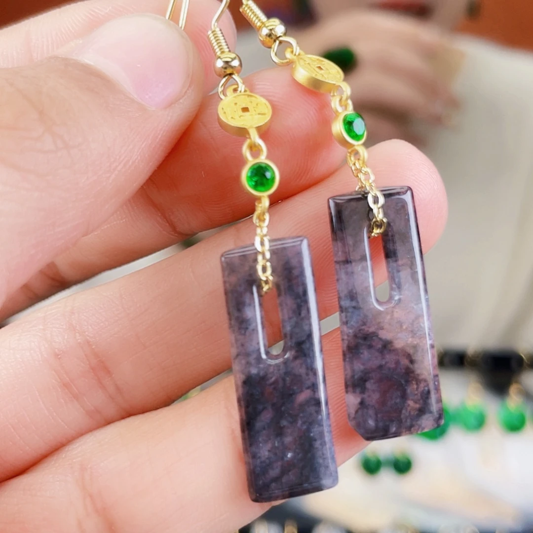 翡翠未镶嵌耳饰饰品