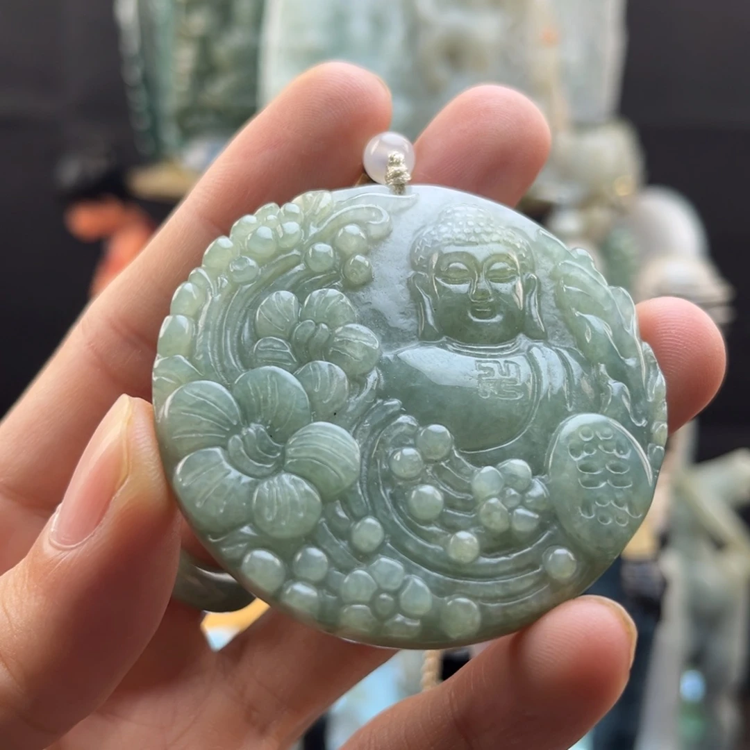 颈饰未镶嵌翡翠花开见佛