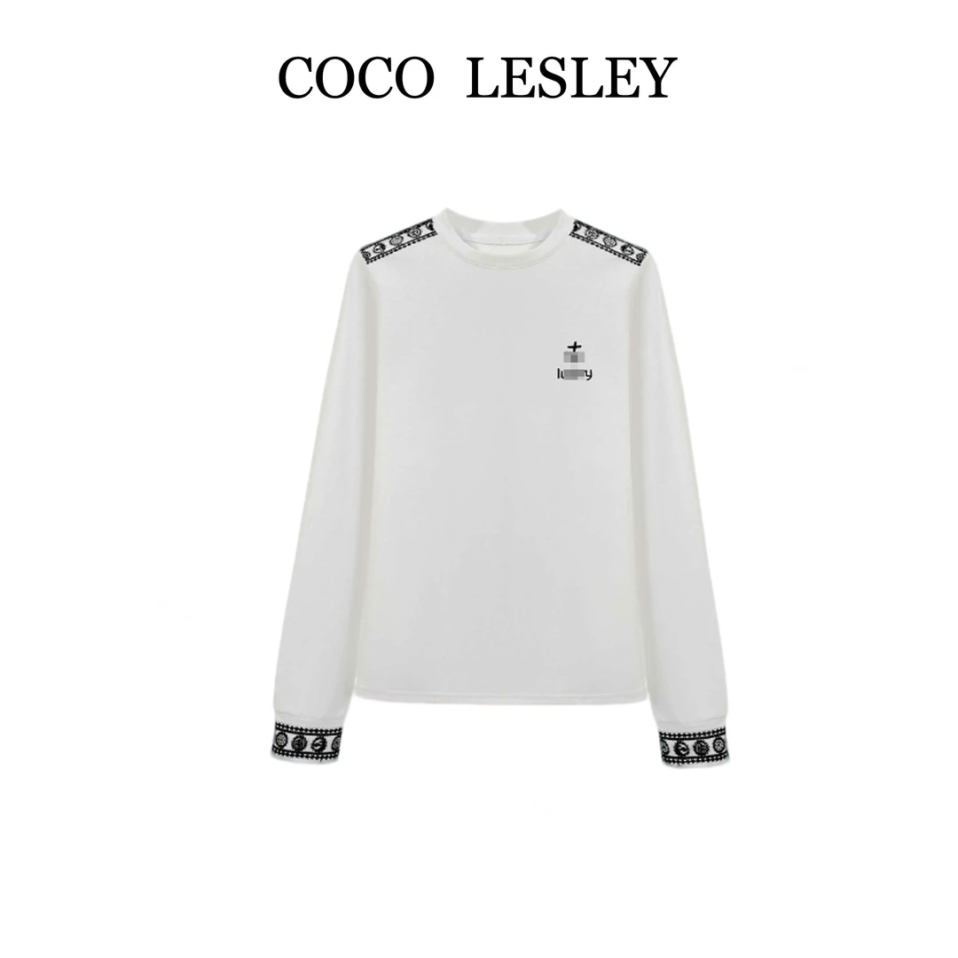 【菲姐专属】ATLS轻奢蕾丝镂空拼接T恤2025百搭显瘦个性上衣#25062