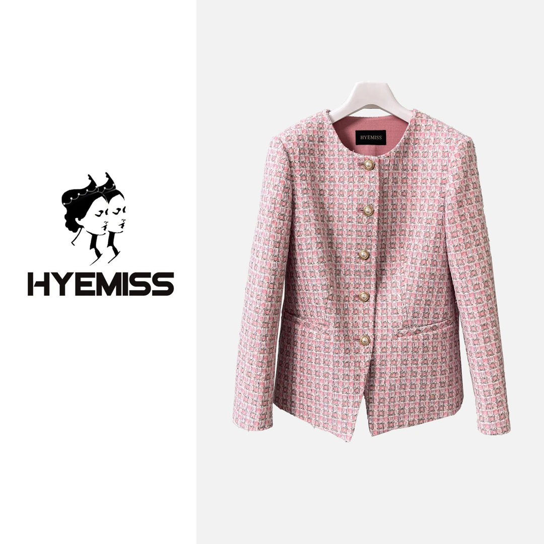 HYEMISSJK240322早春新款棉轻奢气质百搭法式针织小香风短外套