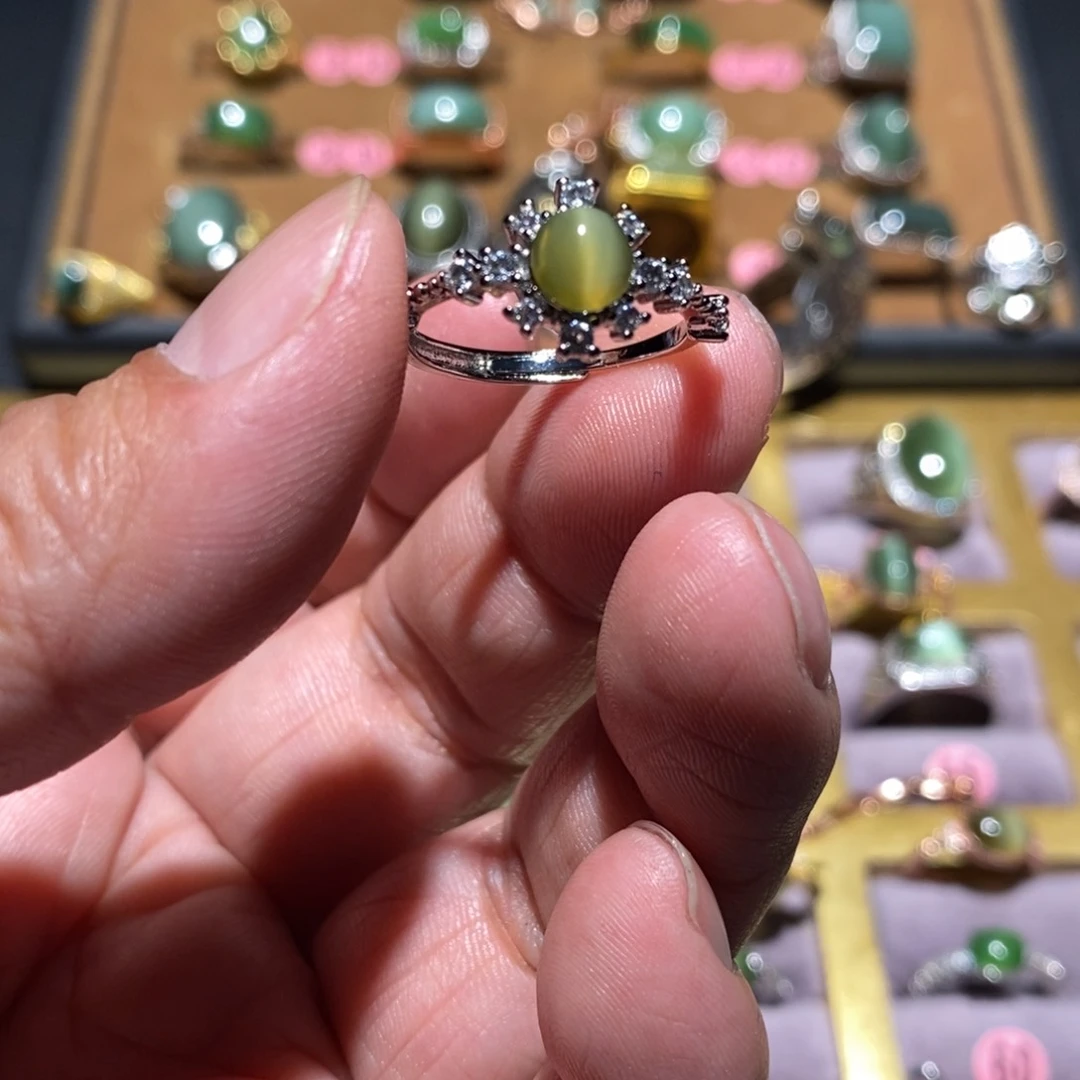 和田玉（碧玉）戒指未镶嵌