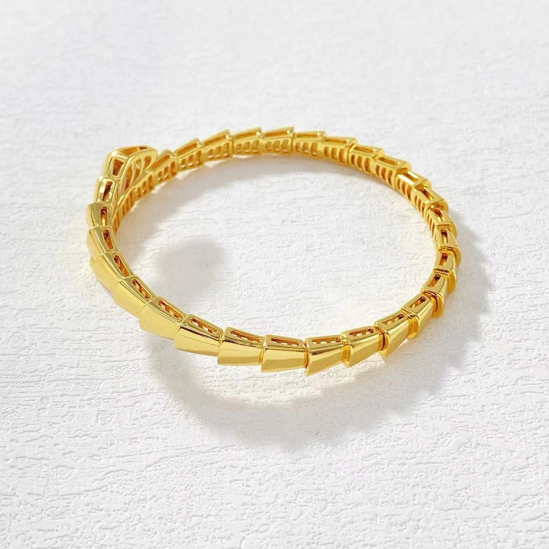 铜合金手镯 木木（YS322）内径58毫米 光面蛇形手镯