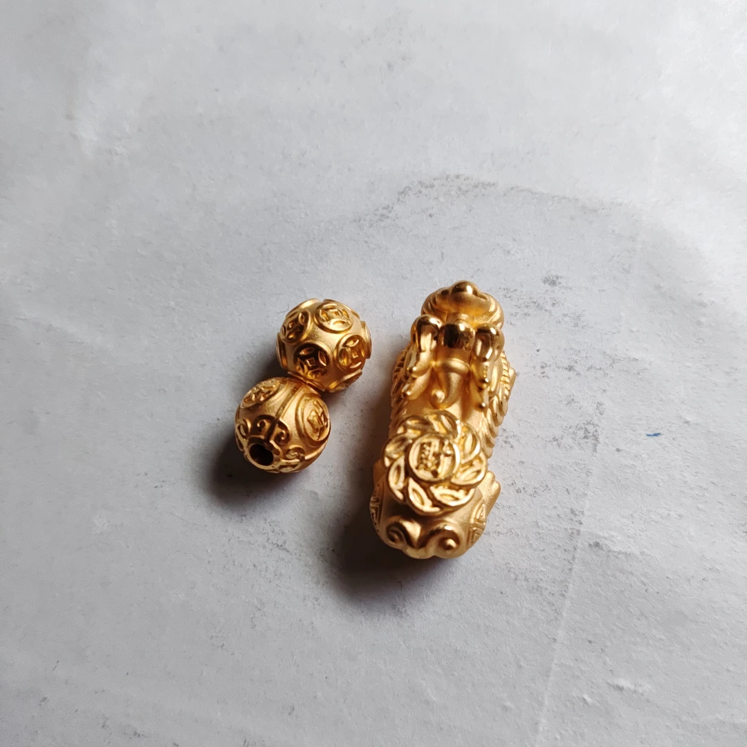 金元宝足金999貔貅珠子首饰