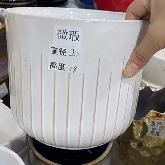 多肉绿植陶瓷花盆9.9包邮，有孔