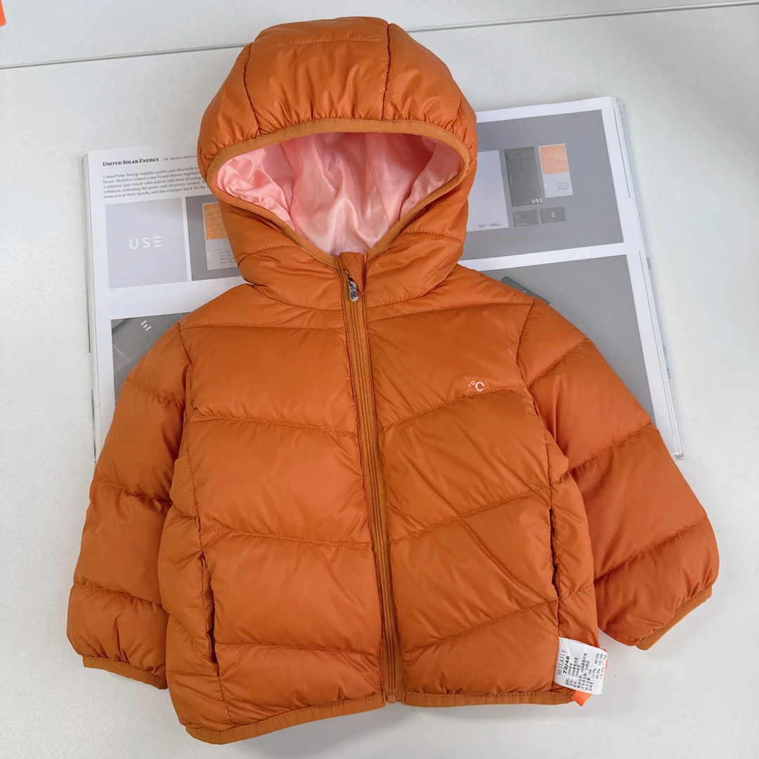 【撞色热皮轻羽绒外套】婴儿童外套羽绒宝宝上衣拜年秋冬羽绒服H26