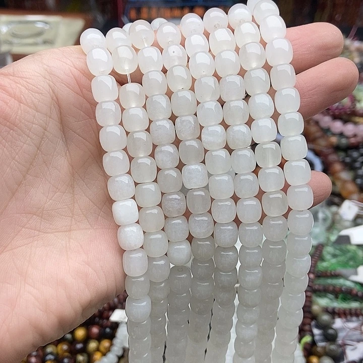 玛瑙/玉髓未镶嵌珠宝半成品一条天然8mm天山冰翠老行A64