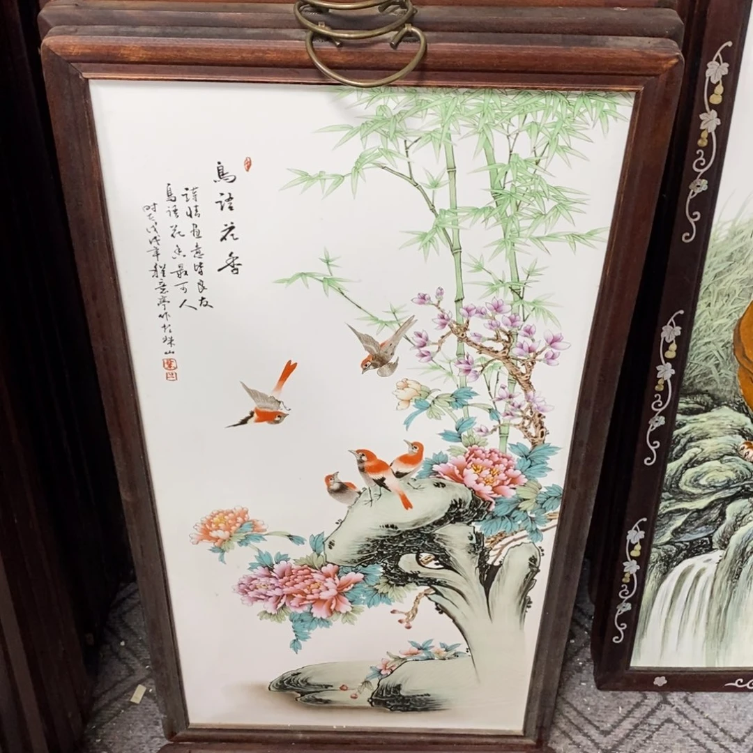 瓷片86*46 景德镇瓷板画柴窑烧制