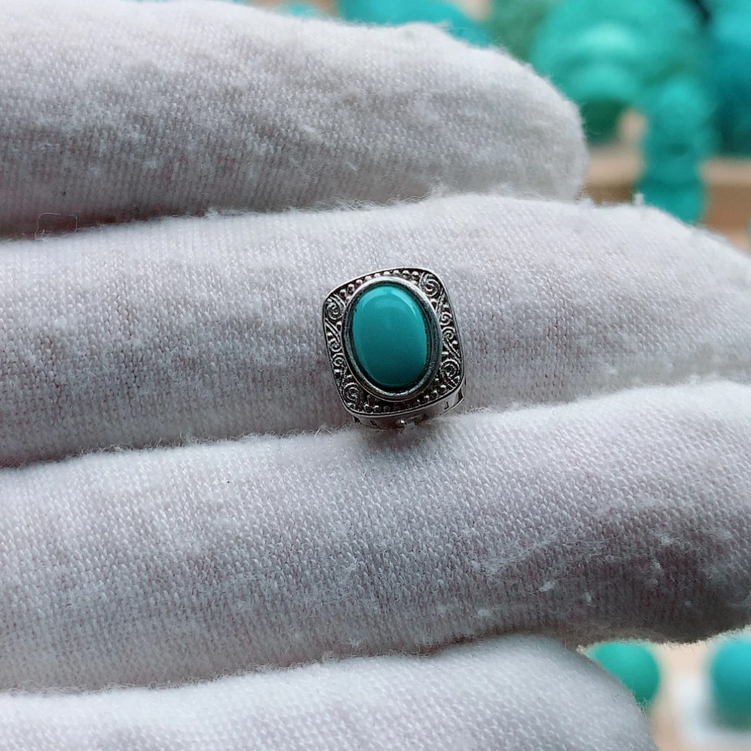 绿松石银S925镶嵌配饰