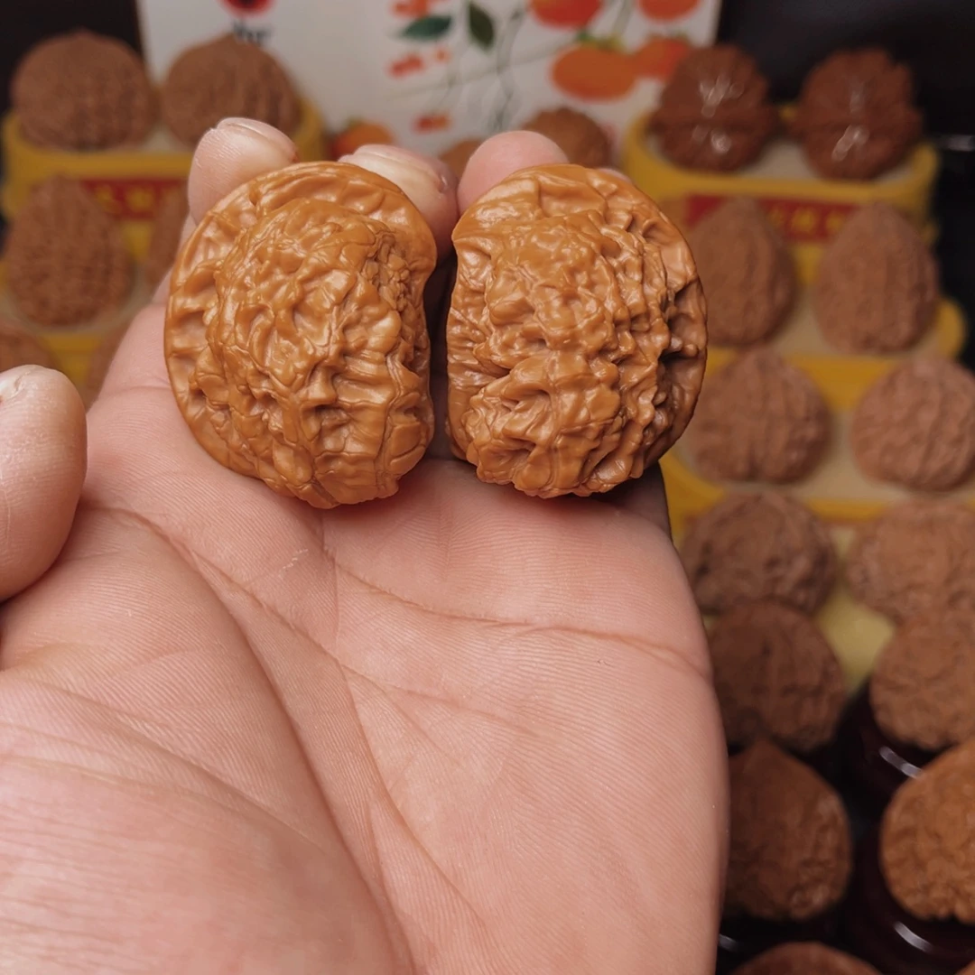 文玩核桃把件文玩核桃把件官帽座山合体69尺