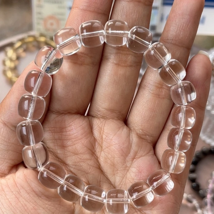 水晶手串未镶嵌纯净体白水晶随型双A