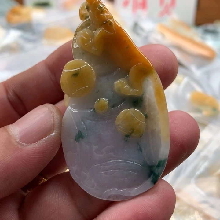 噢***耶翡翠未镶嵌颈饰保真天然a货翡翠