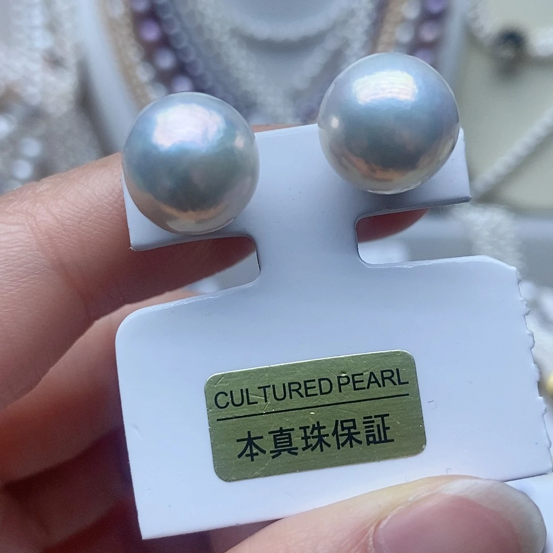 未镶嵌耳钉淡水珍珠