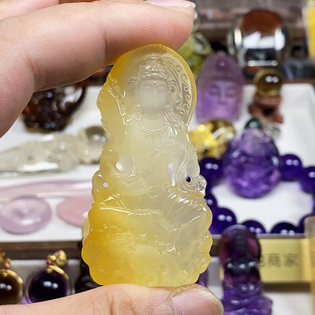 【****颈饰未镶嵌水晶天然水晶吊坠