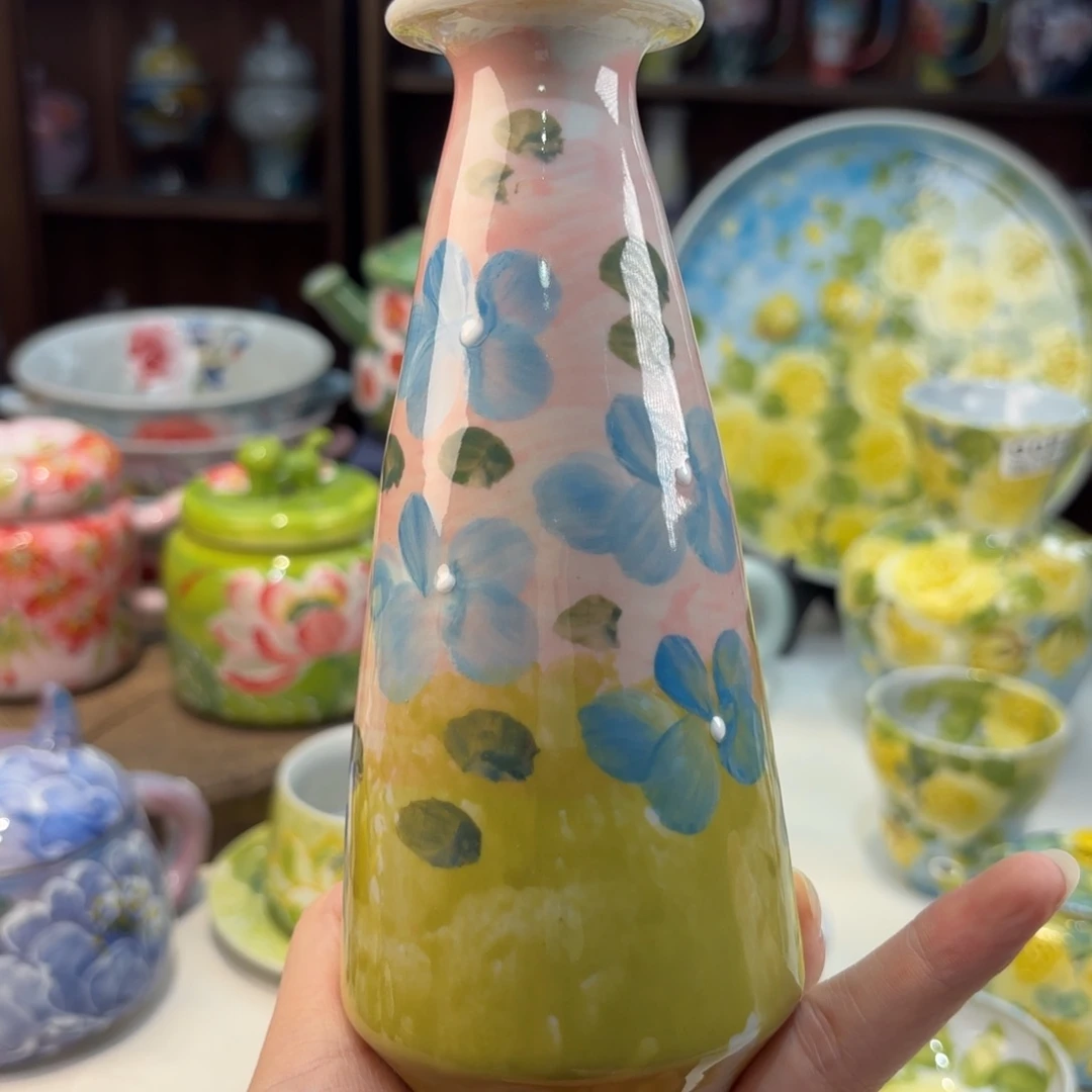 瓷片景德镇手绘高温釉下彩陶瓷茶具