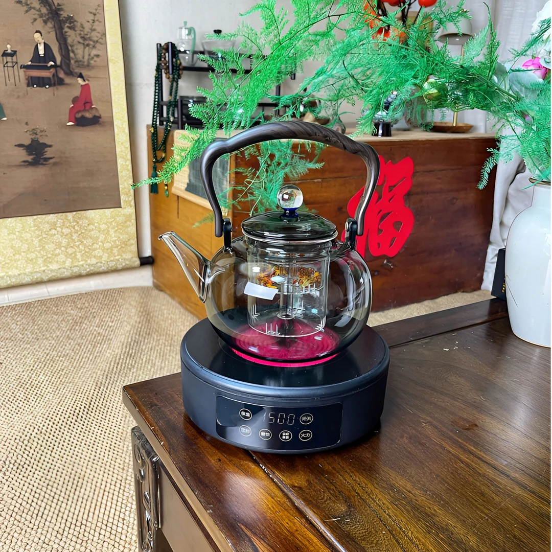 横硕1500瓦炉+星空壶保温烧水煮茶咖啡陶炉煮茶器小型玻璃壶家用