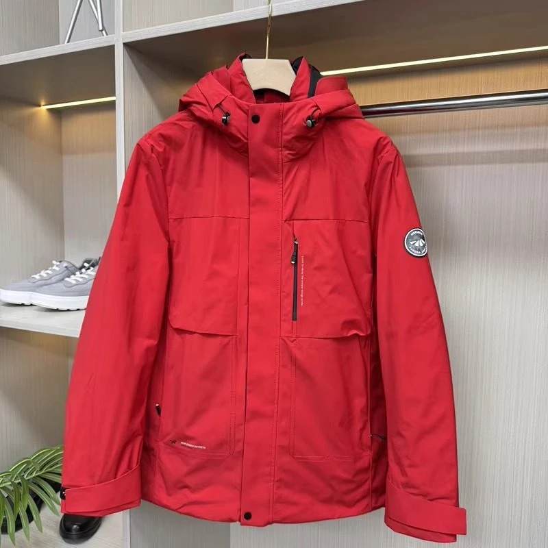 90白鹅绒！品牌撤柜男装大红色羽绒服男款本命年喜庆结婚冬季保暖