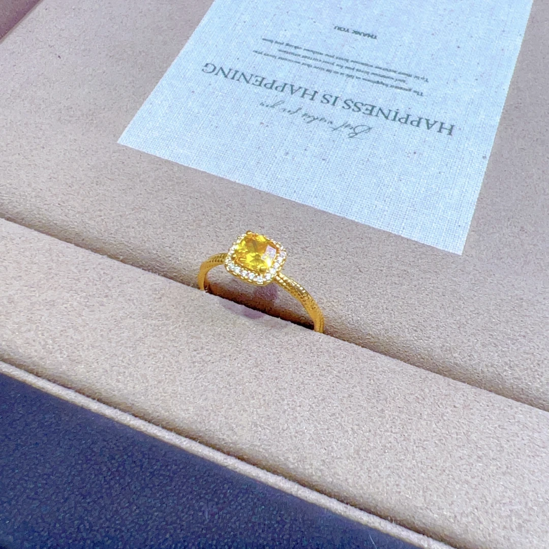 【伊一专属】足金999 双十二大促 方糖戒指 6D工艺 时尚精致