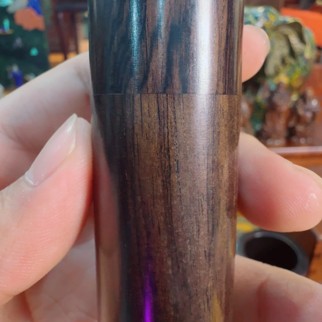 紫檀木类家具千年雷击木紫光檀牙签罐