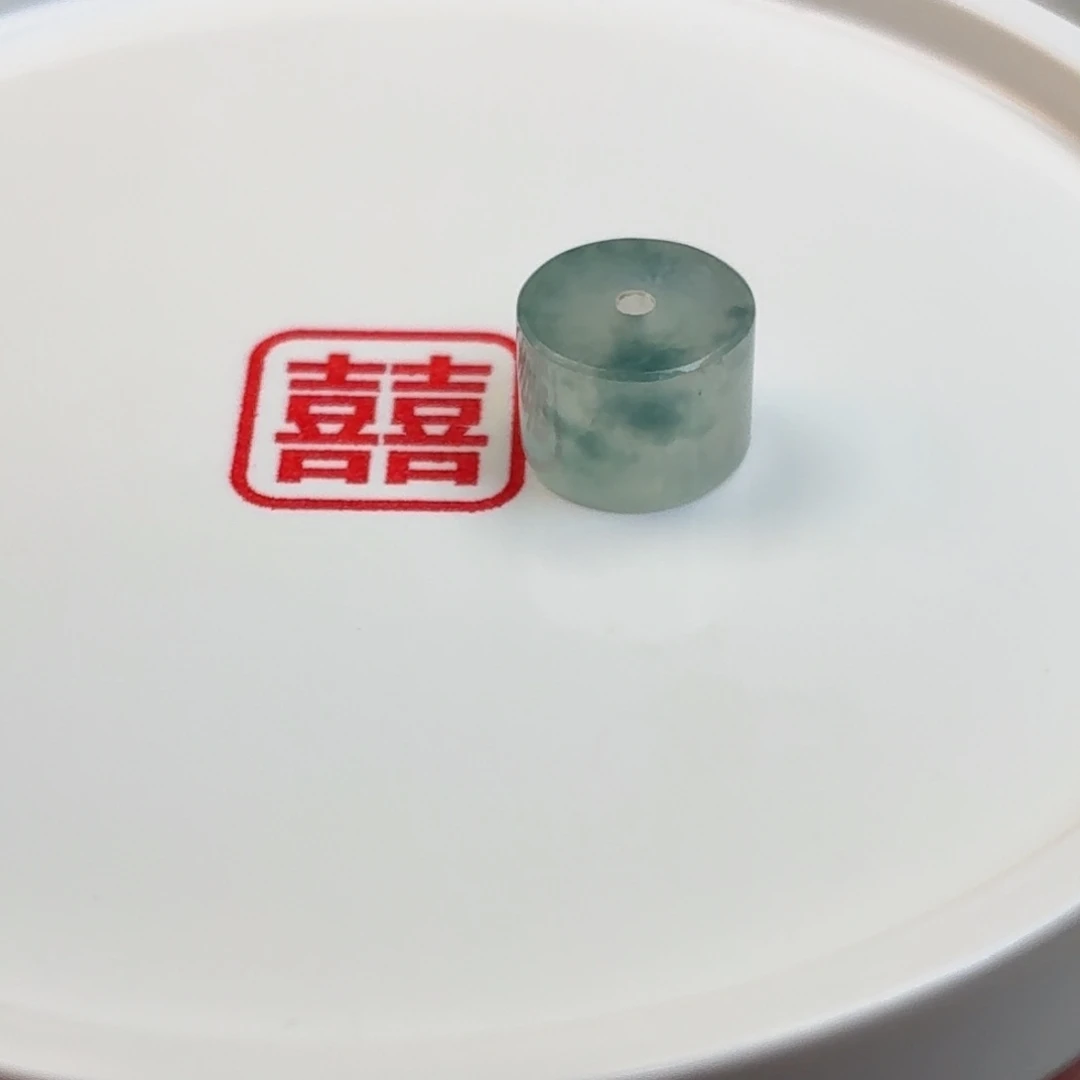 翡翠散珠蓝飘花桶珠