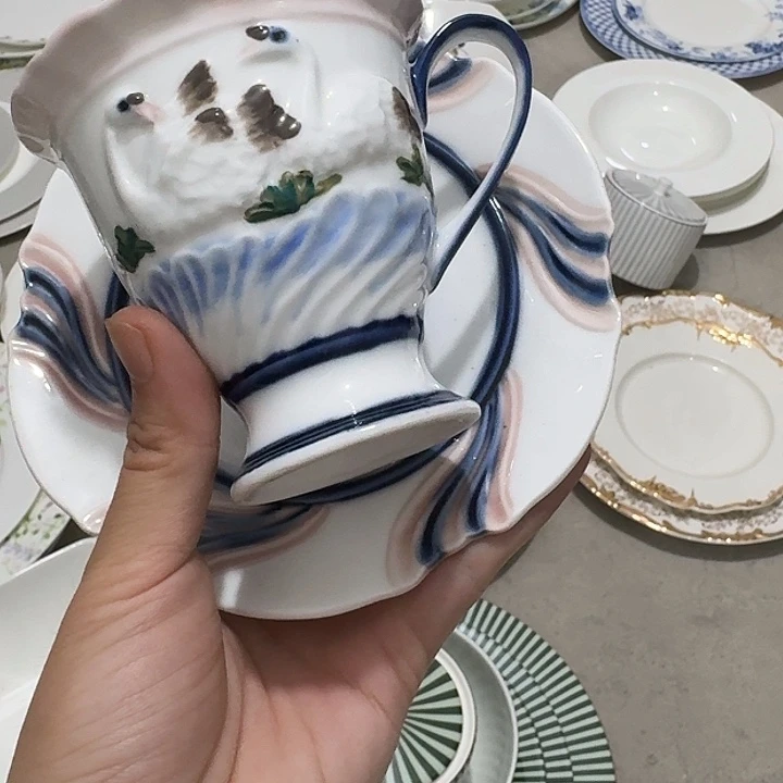 微瑕 黑点 咖啡杯一套
