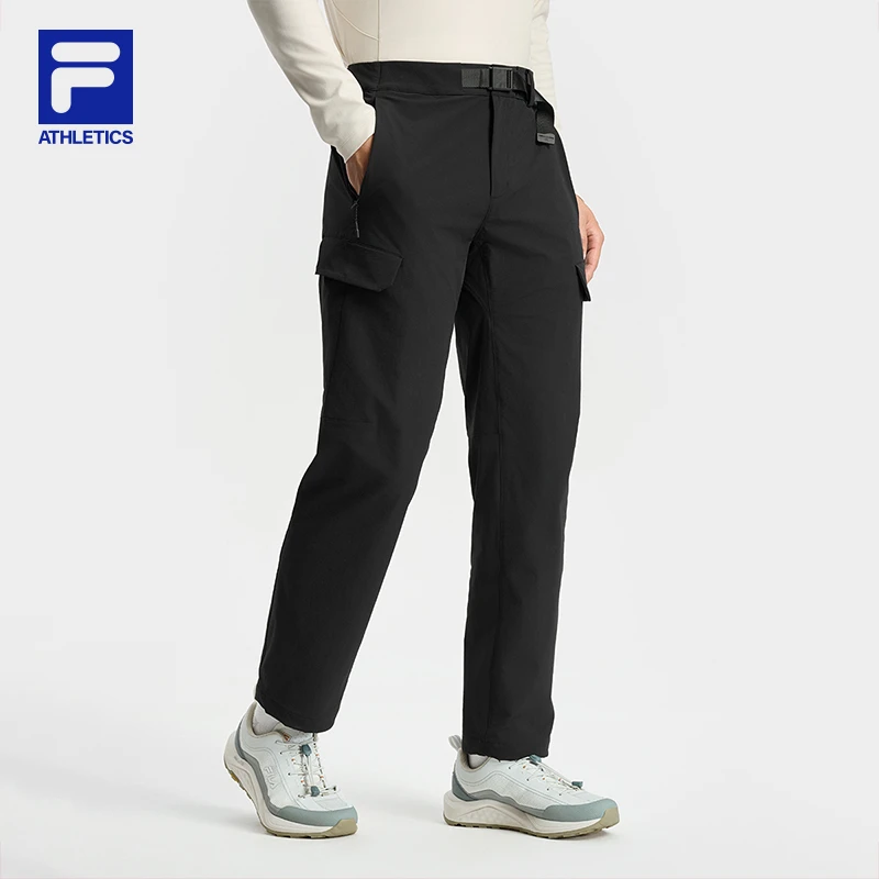Fila/斐乐男士【宽松弹力】早秋新户外耐磨梭织工装长裤A11M537817F
