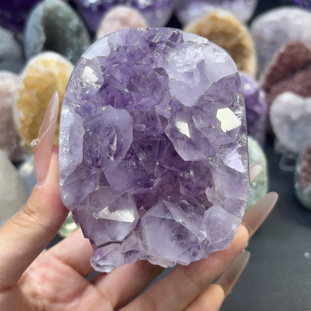 未镶嵌大型摆件（非配饰）紫晶大牙晶镇