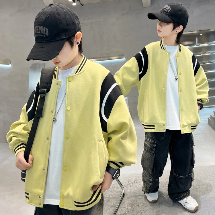 男童外套儿童秋装2025新款洋气痞帅时髦棒球服中大童女孩长袖上衣