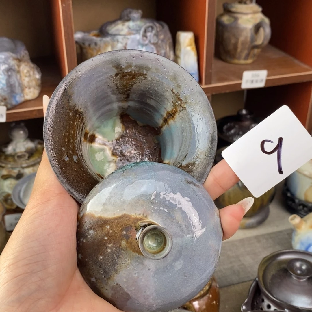 9珍珠泥竹节盖碗～一起喝茶