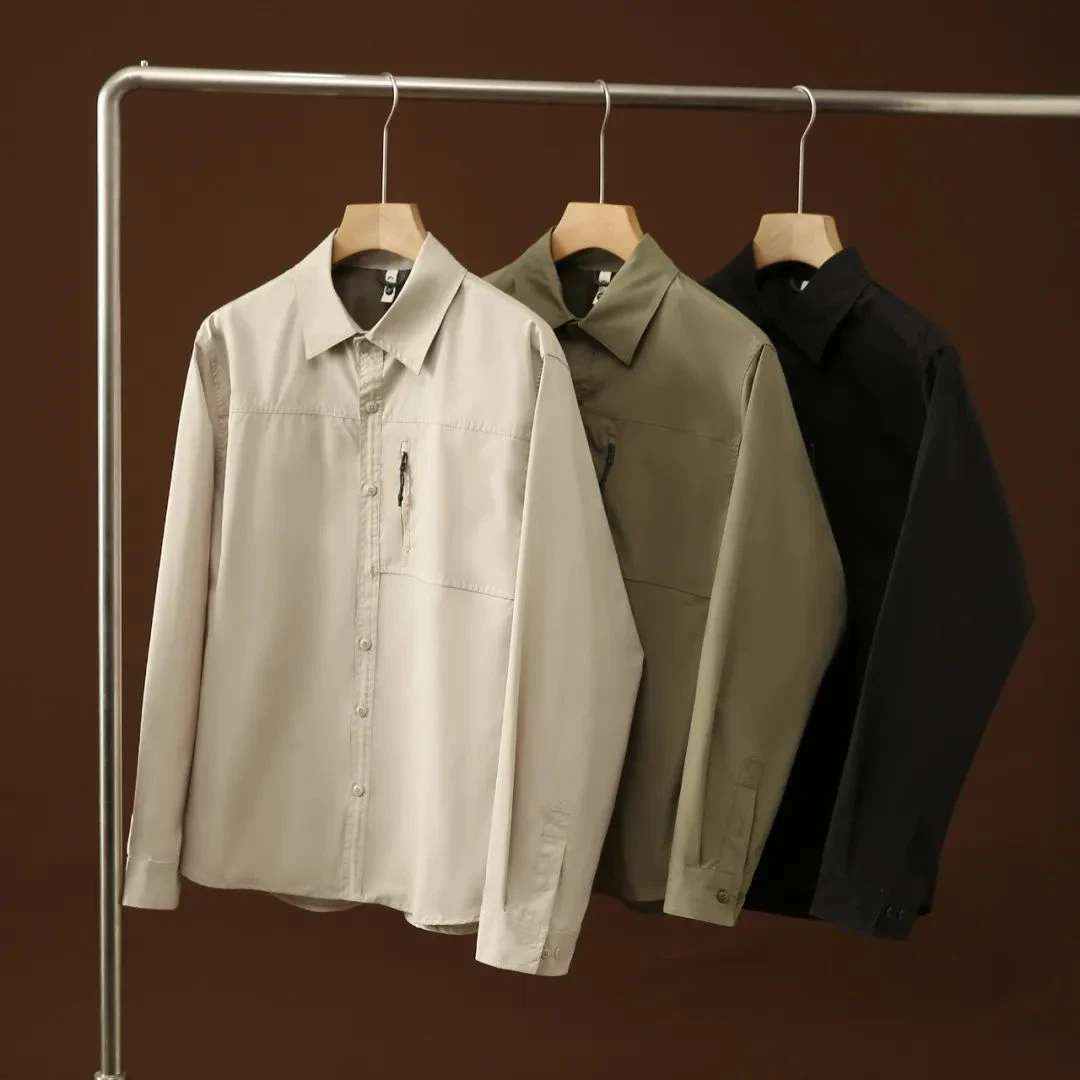 新款战术长袖衬衫美式工装衬衫户外情侣款防晒外套休闲春秋1992
