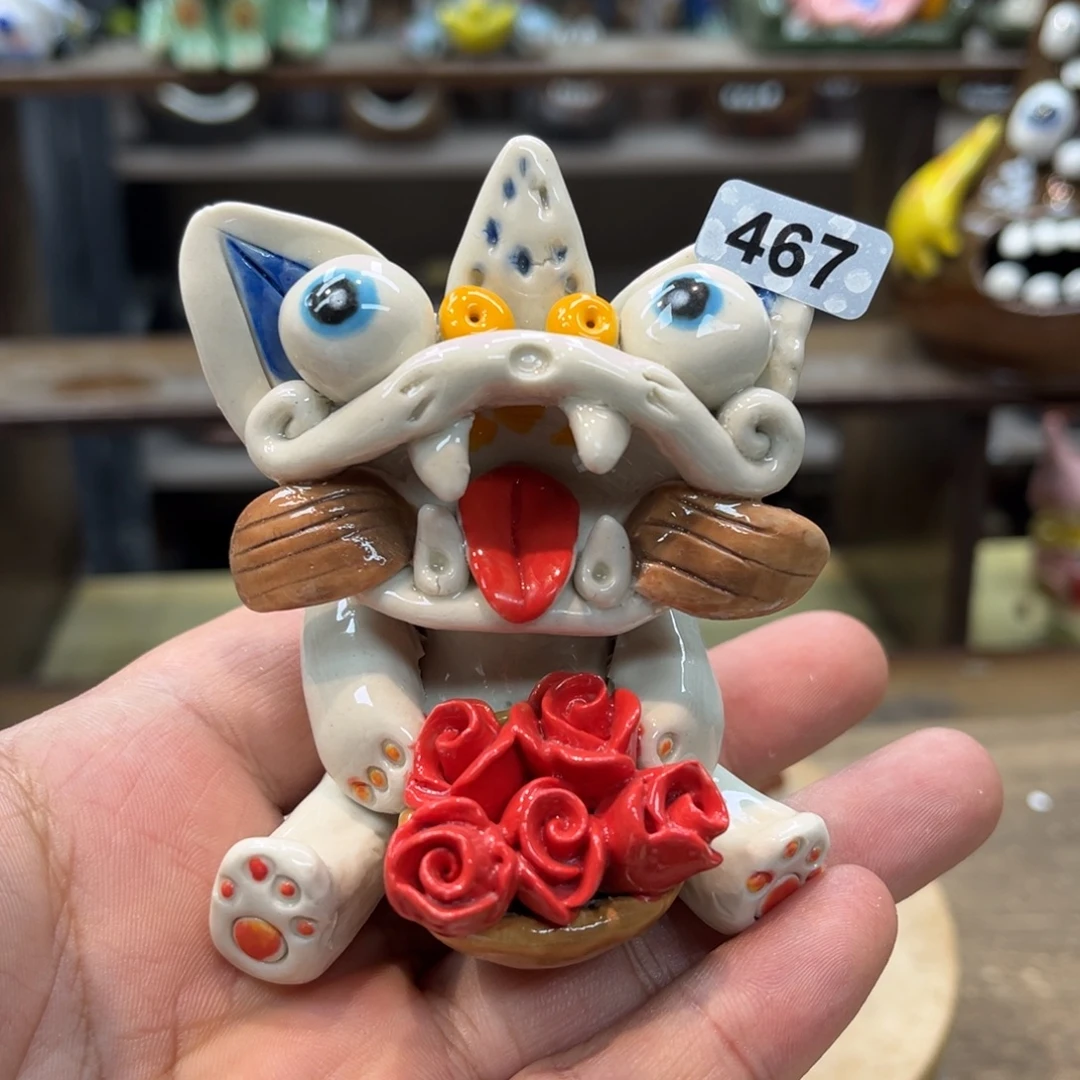 摆件纯手工抽象陶瓷摆件467